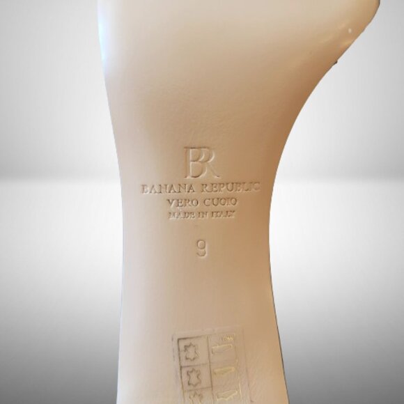 BANANA REPUBLIC ITALIAN CRAFED TERRAZZO SUEDE HIGH-HEEL SANDAL - SIZE 9 - Picture 8 of 12